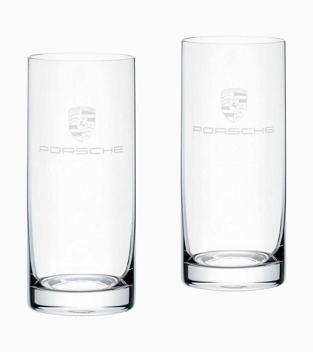 Set of 2 highball glasses with crest | Essential
